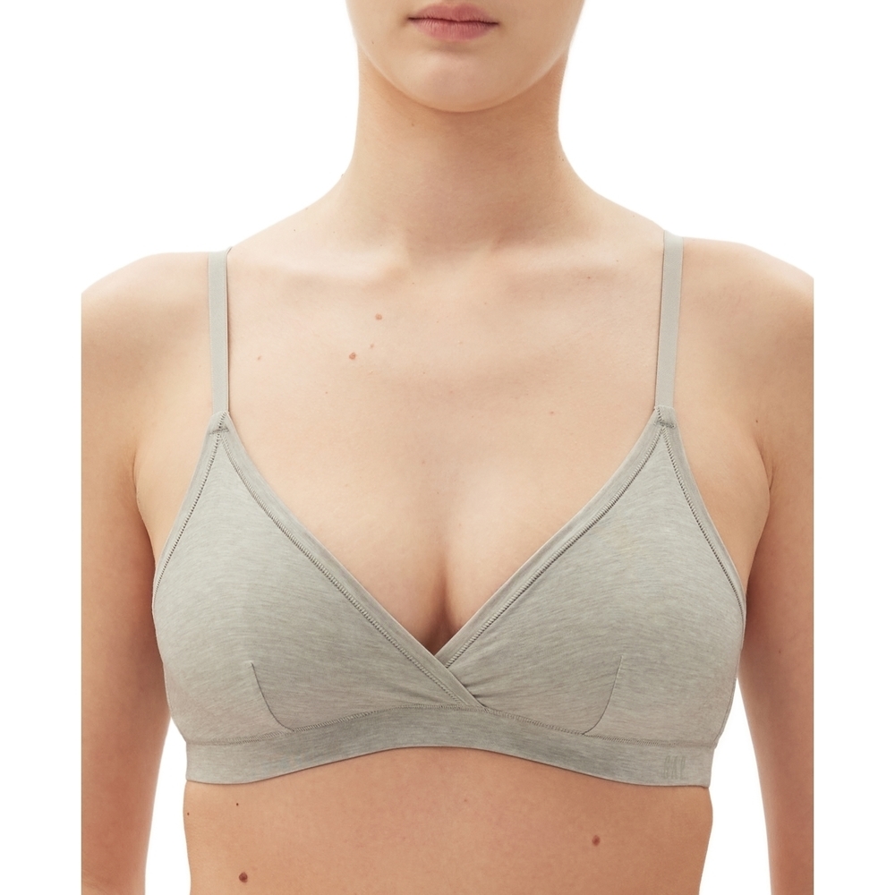 GapBody Women's Super Stretch Scoop Bralette GPW00153 | Lt Gray | NWT